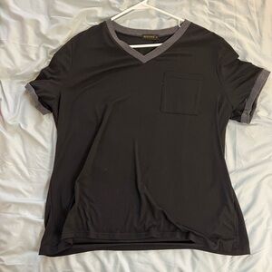 Black Men's V-Neck Shirt